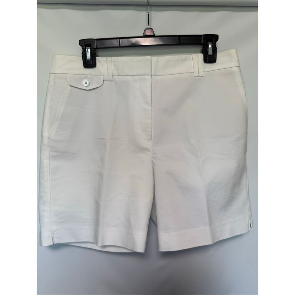 White House Black Market Clean White Tailored Athletic Shorts